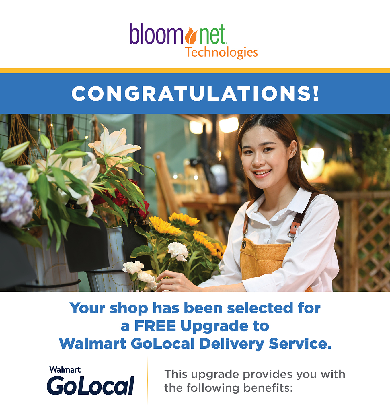Congratulations! Your Shop Gets a FREE Upgrade to Walmart GoLocal!